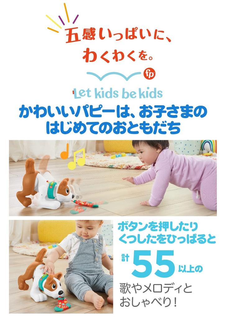 Fisher-Price Chase with Puppy! Bilingual Puppy [6 Months and Up] [Baby Toy] HGY01