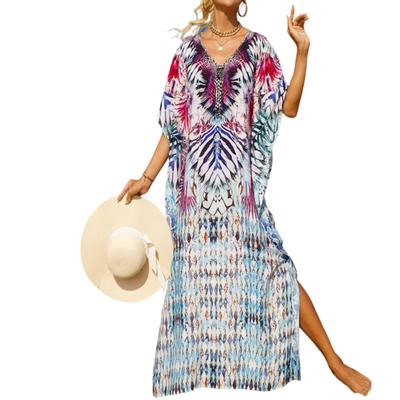 Women's Dress, Colorful Floral Prints, Vacation Loose Robe, Bikini, Sun-protective Smock