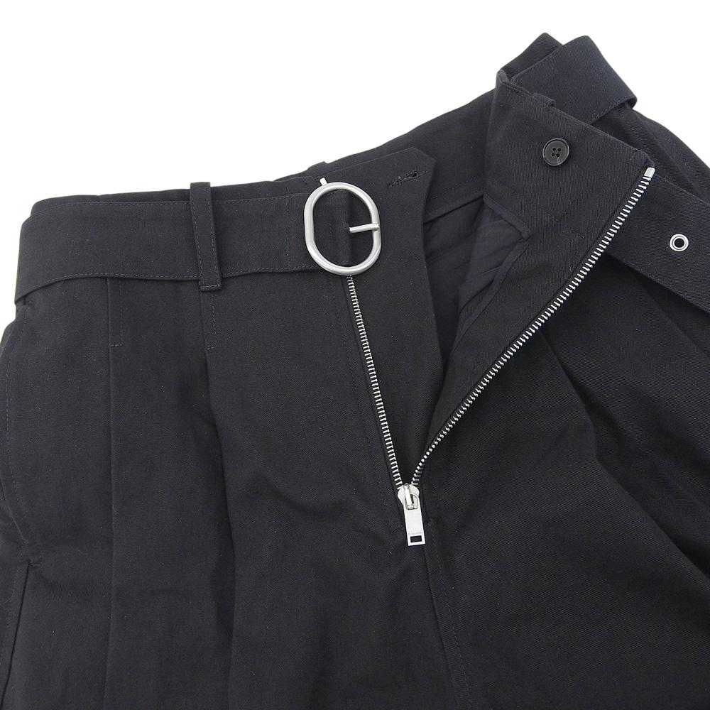 JIL SANDER+ Unused Men's Cotton Belted Shorts, Black, Size 44, J47KA0208 Bottoms 44 blackUsed