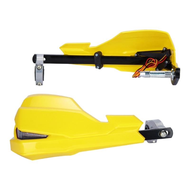 Universal Motorcycle Handlebar LED Running Light Handguard Kit with Aluminum Frame for Off Road Riding Protection