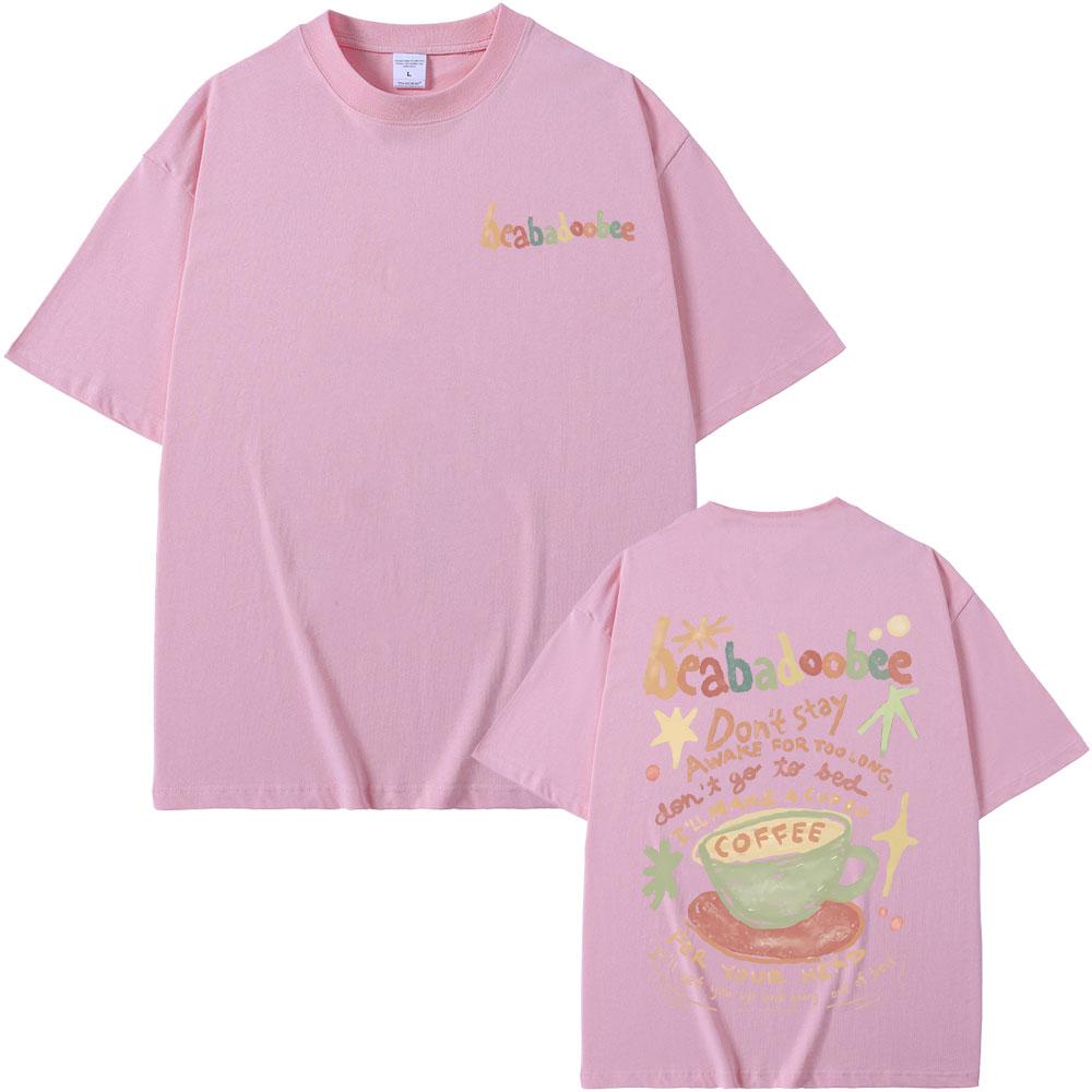 Beabadoobee Graphic Print T-shirt Men Women Fashion Vintage Oversized T Shirts Unisex Casual Pure Cotton Tshirt Y2k Streetwear