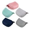 2Pcs Silicone Oven Mitts Heat Resistant Thick Grid Pattern Non-Slip Oven Gloves for Microwave Baking Kitchen Accessory
