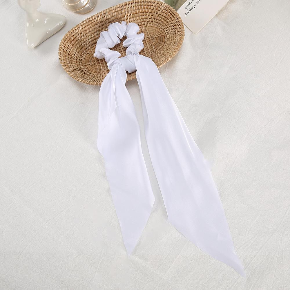 Mode Femmes Chouchou Ruban Élastiques Cheveux Nœud Écharpe Bandeau Uni pour Filles Dames Cordes à Cheveux Attaches Accessoires Cheveux