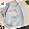 Cute Cartoon Girl T-shirts Girls Summer Unicorn Friends Clothes Baby T Shirts Children Short Sleeve Clothing Graphic T-shirt Tee