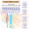 Cake Land 4-in-1 Multifunctional Dough Cutter Adjustable Width 1.5-12cm Baking Pastry Scorer 16.5x14x3.5cm Blue
