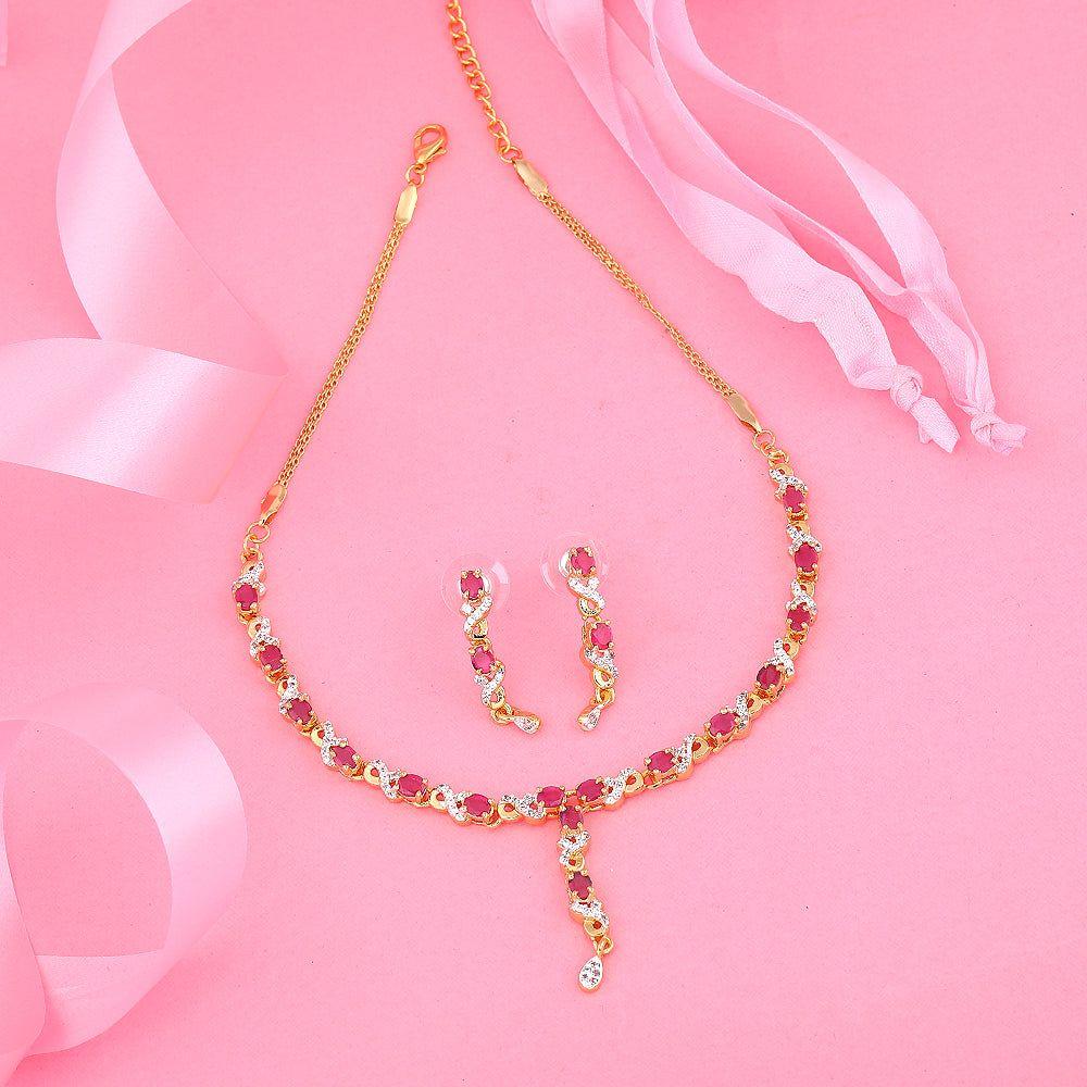 Estele Rubina Diamante Necklace Set