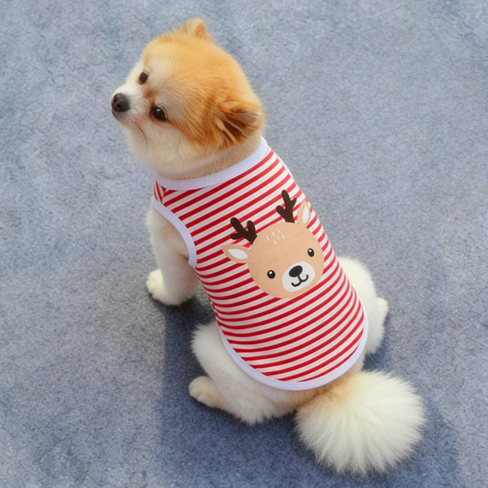 Cartoon Dog Clothes Soft Small Dogs Pullovers Cute Kitten T-shirts  for Small Medium Dog