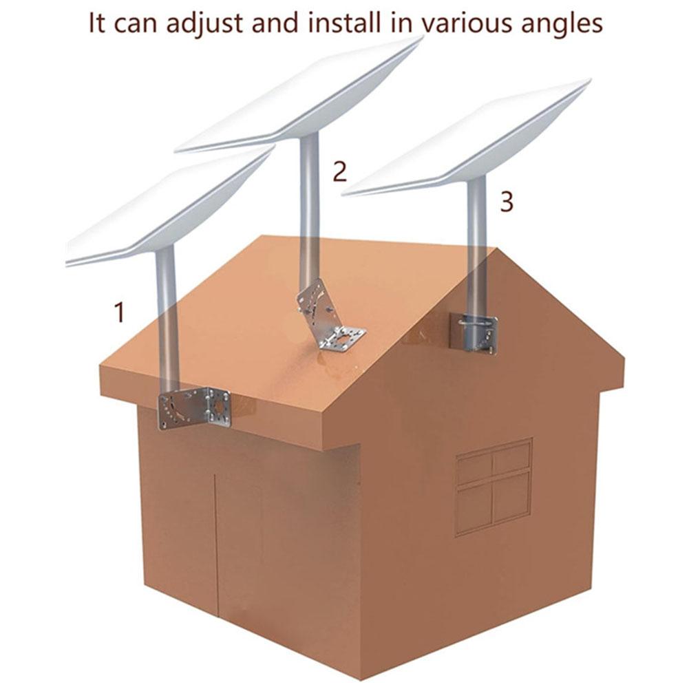 For Eave For Outdoor Use Adjustable Wall Mount Flat Places Rooftops Easy Installation Height Adjustable Bracket