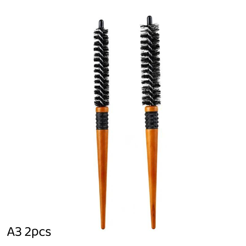 Salon Professionelle Mini-Rundbürste 1/2 Stück 16 mm/22 mm Verdrehtes Design Leicht für kurzes langes Haar DIY Friseur
