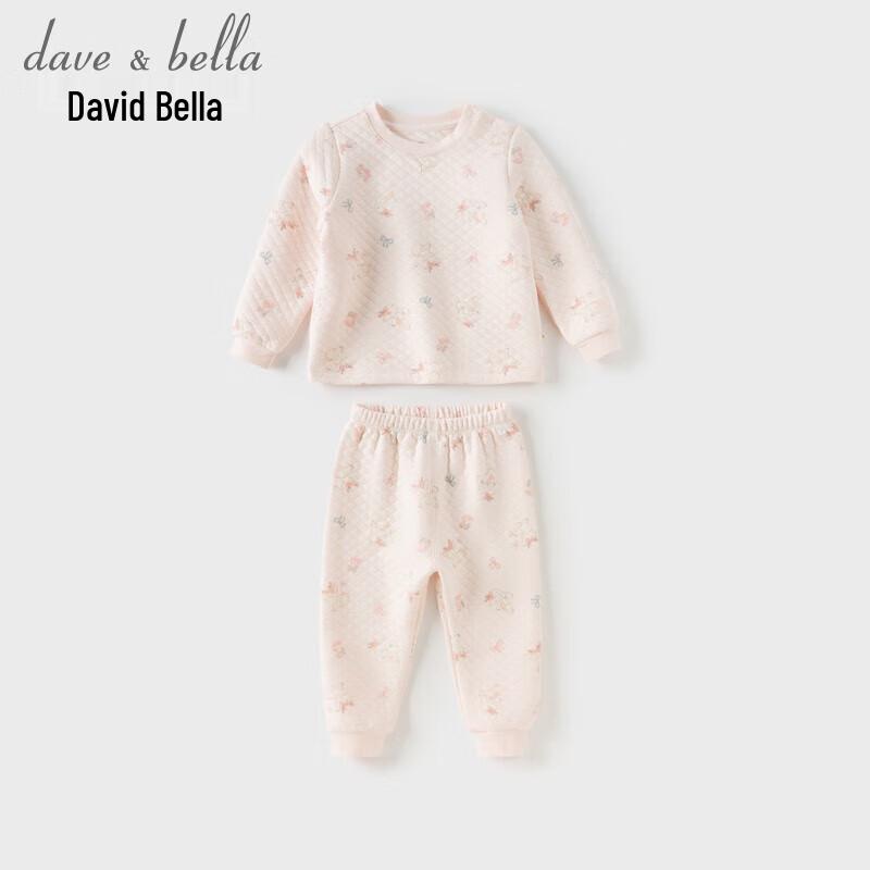 DAVE&BELLA Girls' Long-Sleeve Cotton Pajama Set