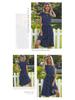 2026 Summer Polka Dot Pleated Lace-up Dress - Mid-length Casual Short-sleeved Style for European and American Markets