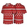 Men's Christmas Theme Caregiver Uniform, Holiday Scrub Top for Nurses and Workers