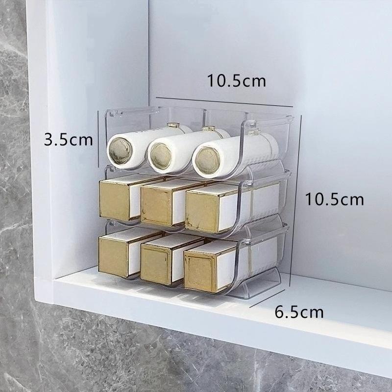 

Настольная подставка для помады Косметическое зеркало для туалетного столика Шкаф для хранения Коробка для хранения Дисплейная подставка Штабелируемая коробка для хранения Three sets - transparent