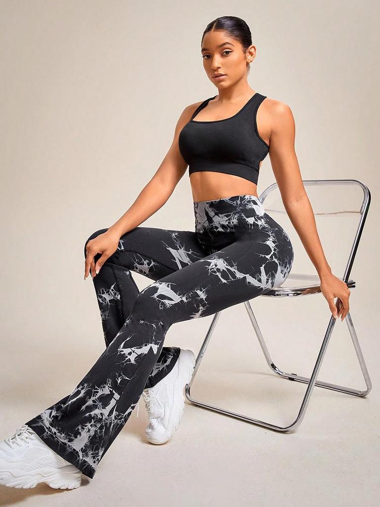 Women's Tie-Dye High Waist Wide-Leg Yoga Pants