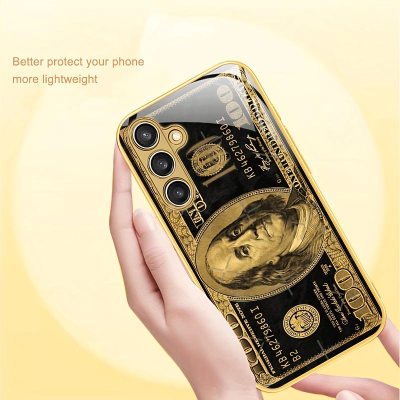 Banknote Golden Pattern Design for Phone Case Suitable for Galaxy S26 S25 S24 S23 Ultra S22 Ultra S20 Ultra 56 A72 A73 5G