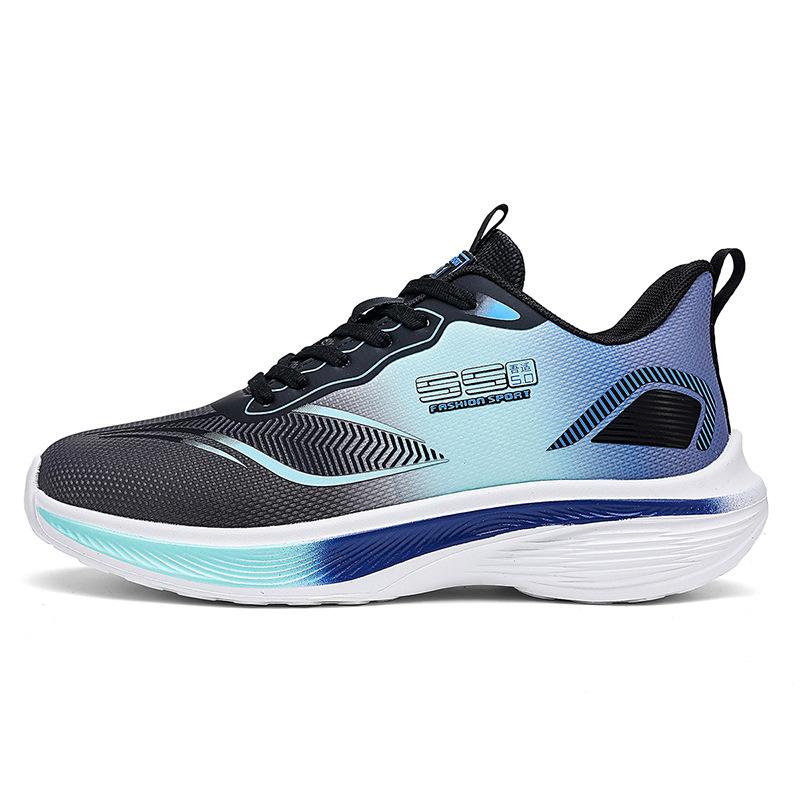 2025 new mesh breathable men's casual running shoes ultra-light thick-soled non-slip trend fashion sports shoes