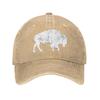 Bison Animal Lover Gifts Cowboy Hat Trucker Hat Baseball Hat Snapback Golf Hat Summer Hats Distresseded Buffalo Vintage