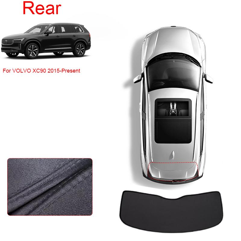 Car Black Window Privacy Sunshade For VOLVO XC90 2015-Present Auto Anti-UV Heat Insulation Protect Cover Interior Accessory