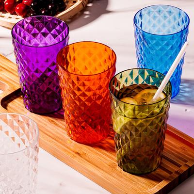 400ml Coffee Cup Large Capacity Shatterproof Acrylic Unbreakable Soft Drinks Tumblers