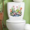 Fun-m57 Green Plant Flower Leaf Toilet with Bathroom Toilet Home Decoration Wall Sticker