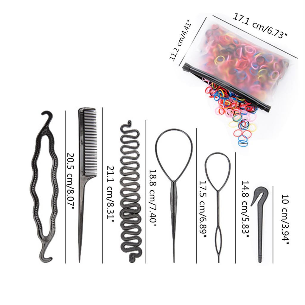French Braid Tool Loop Rat Tail Comb Pin Tail Braiding Combs for Women Hair Styling