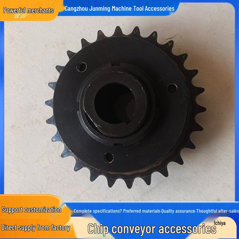 Chip Conveyor Parts: Bearing Seat, Sprocket Chain, Torque Limiter, Chain Plate, Scraper, Graphite Friction Plate, Shaft
