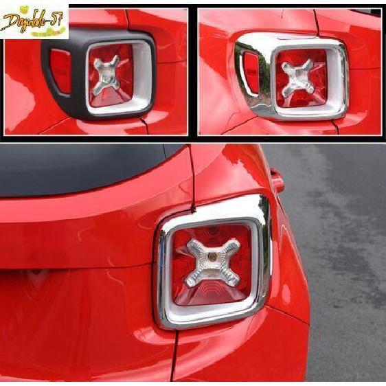 For Jeep Renegade 2015-2018  ABS Chrome Rear Tail Light Lamp Cover Trim New
