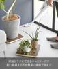 Yamazaki RIN Interior Low Platform W30 x D30 x with Discreet 10064 Cart, Square, Brown, H3.1cm, Casters, Compact,