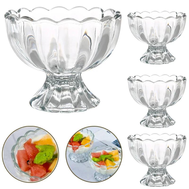 1 Stück Dessertglasbecher Eiscreme Pudding Dessert Transparente Becher Perfektes Küchenzubehör für Eiscreme Fruchtsaft Salat
