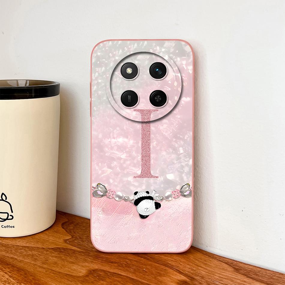 For Honor Magic 7 Lite Case Panda Letters Soft Funda For Magic7 Lite Camera Protection Liquid Silicone Durable Phone Back Covers