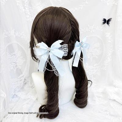 Lace Bow Lolita Hair Clip Brooch: Handmade Sweet Cool Subculture Headdress