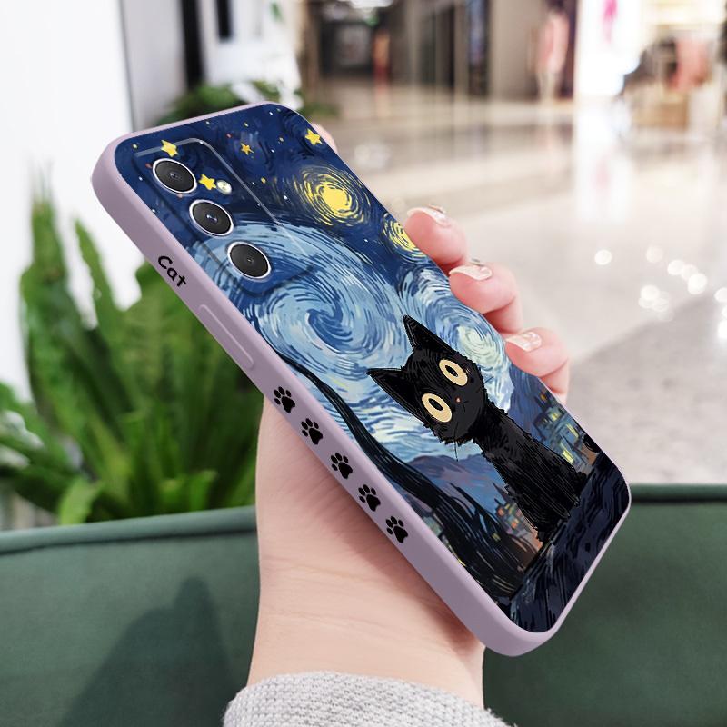 

Starry Cat Phone Case For Samsung Galaxy A56 A55 A36 A35 A26 A25 A17 A16 A15 A07 A06 A05 A05S A54 A34 A24 A14 A04 A04S A04E 5G Samsung A56