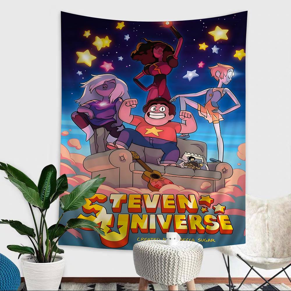 Animation SSteven UUniverse DIY Wall Tapestry Hippie Flower Wall Carpets Dorm Decor Wall Art Decor