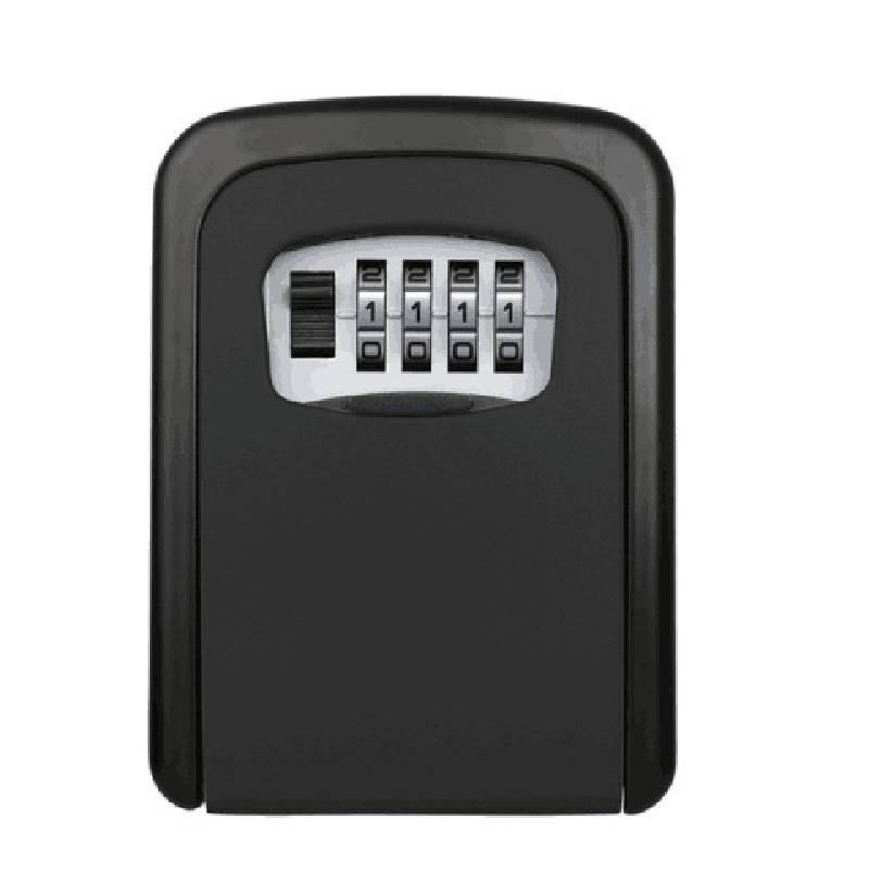 

Wall Key Mounted Safe Box Construction Site Home No Drill Storage Peephole Door чёрный