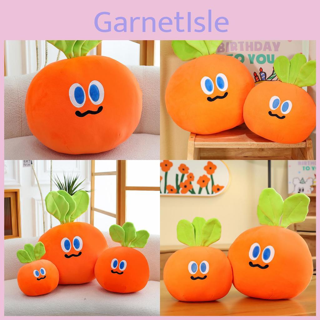 Mojo Carrot Plush Toy With Short Pile Fabric Cute Cartoon Cushion For Gift And Home Decor