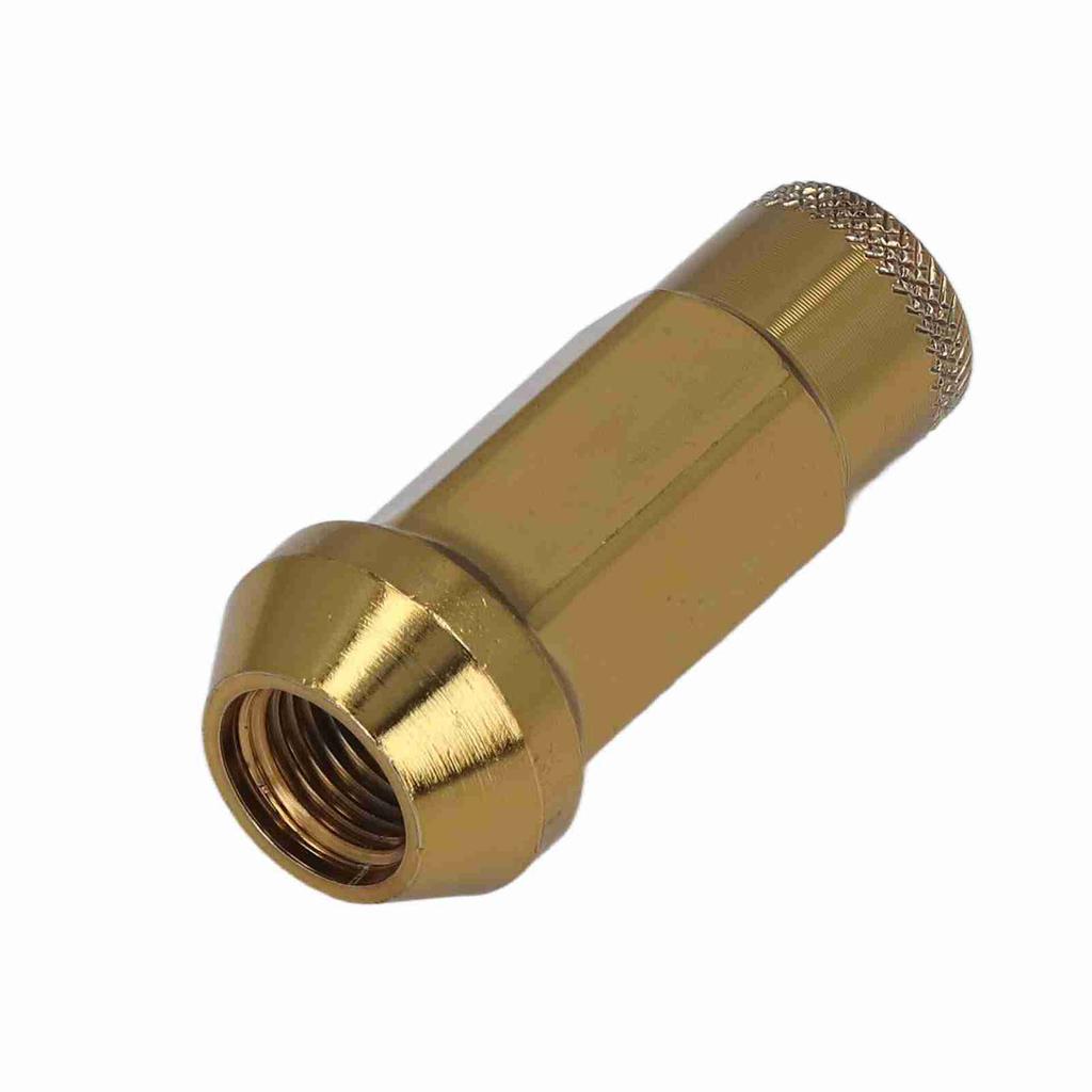 20pcs M12x1.25 Metal Wheel Lug Nuts Universal Car Accessories Replacement for Mitsubishi Gold