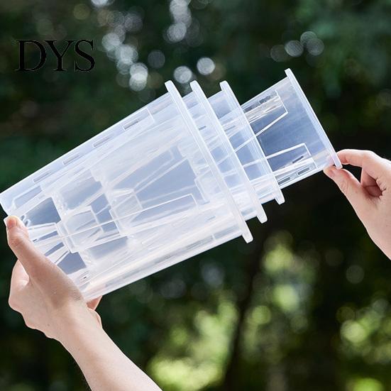 Orchid Planter with Saucer Clear Pot Saucer, Phalaenopsis Drainage Home Decor Plant Holes, Slotted Root Control Flower for Oncidium