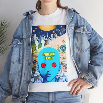 Il Pianeta Fantastico (1973) T-Shirt Stile B Fantascienza Fantasy Alieni Alieno