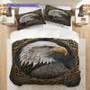 Eagle Pattern Bedding Quilt Set Quilt Cover Pillowcase Home Decoration Birthday Gift (1 * duvet cover + 2 * pillowcase, without core)