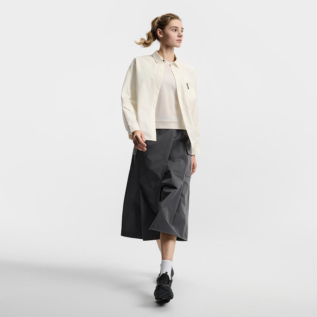 FILA Urban Explore Fashion Minimalist Classic Outdoor Casual Versatile Comfortable Woven Loose Long Sleeve Shirt Women shirts A11W618401FIV