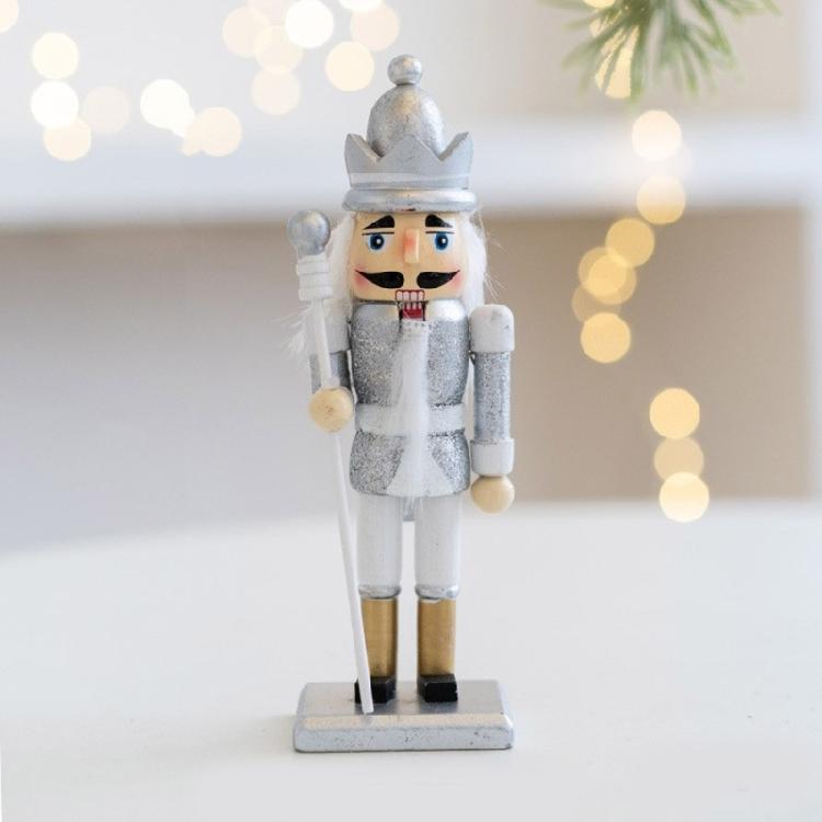Artisanal Wood Nutcrackers Puppet 16cm Traditional Christmas Centerpieces Decorative King Soldier Figure Toy Ornament