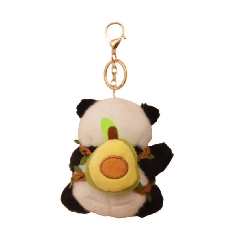 Miniature Panda Plush Keychain Toy Delicate Panda Plush Keychain Soft And Cute Keyrings Adornment For Various Uses