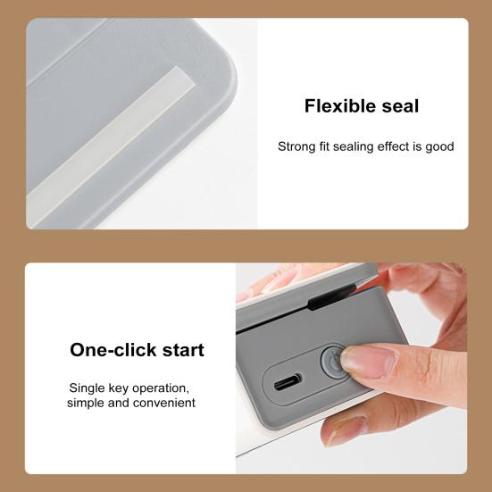 Mini Bag Sealer And Cutter with LED Display USB Rechargeable Sealing Machine for Chip Bags Portable Plastic Bag Resealer 1600mAh Battery