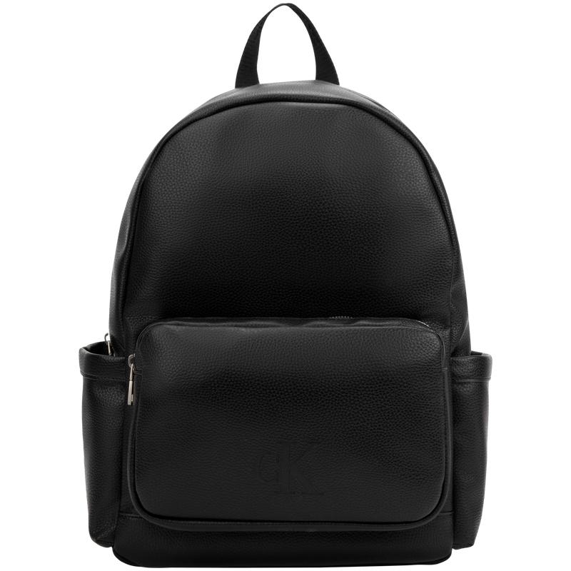 

Calvin Klein Minimalist Letter Campus Casual Commuter Backpack Men Backpack Space-Black 40W0988-BAE Basic Set (Bag)