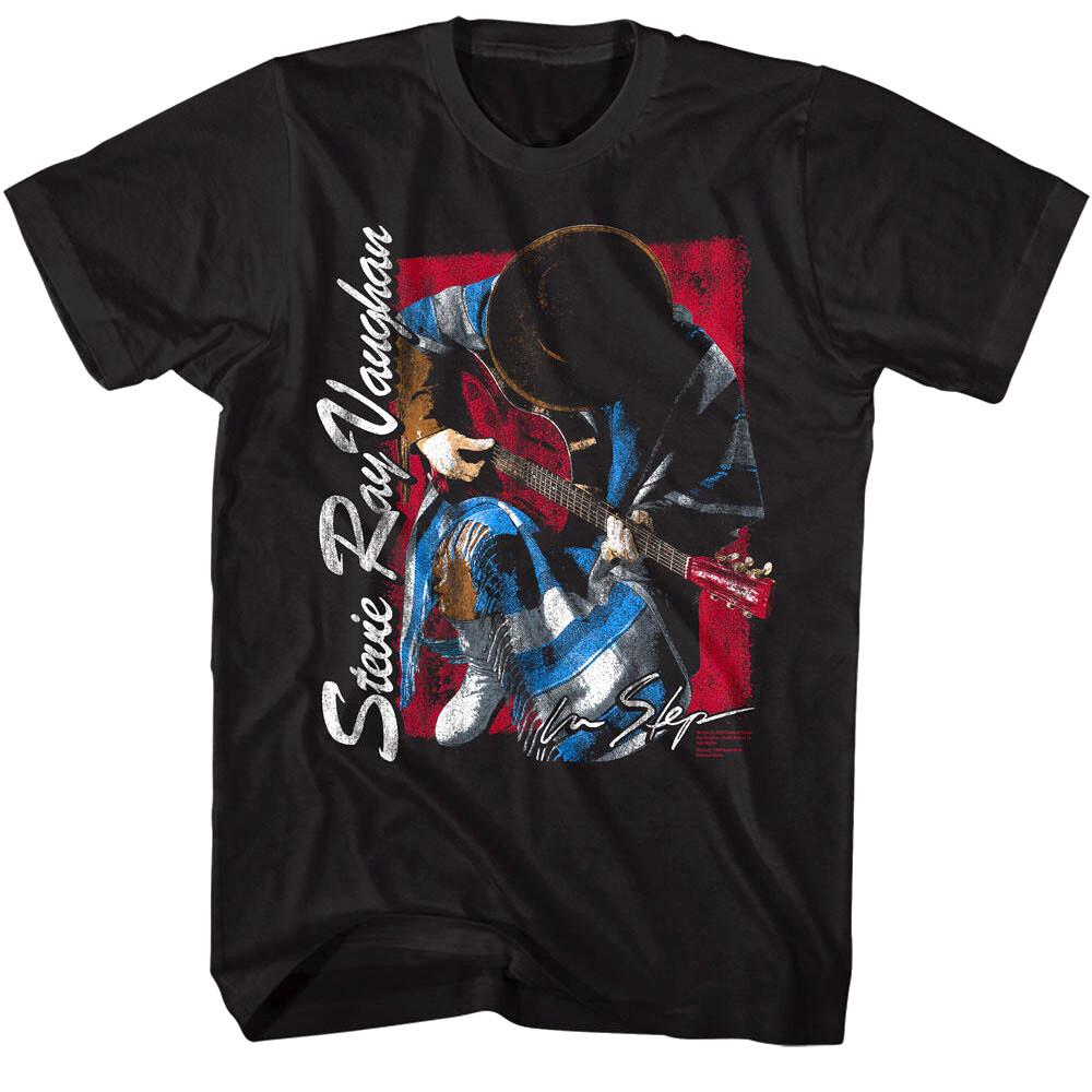 Stevie Ray Vaughan In Step Color Men's T Shirt Double Trouble Blues Rock Merch