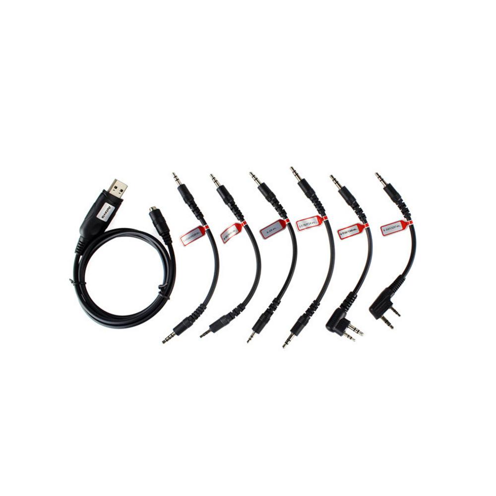 6 In 1 USB Programming Cable + CD For Baofeng ICOM Kenwood Motorola Yaesu Radio