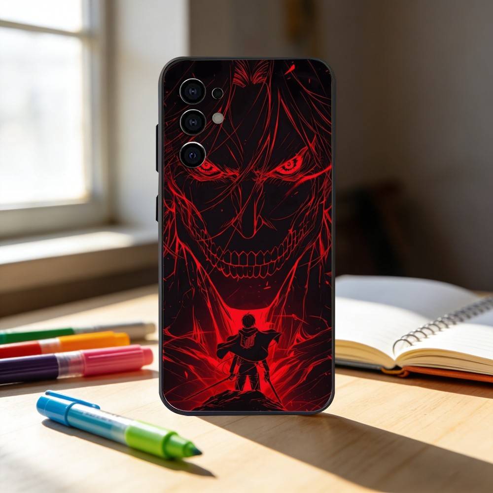 Luxury Hot Anime Attack On Titan  Phone Case For Samsung S25,S24,S21,S22,S23,S30,Ultra,S20,Plus,Fe,Note,10,9,5G Black Cover