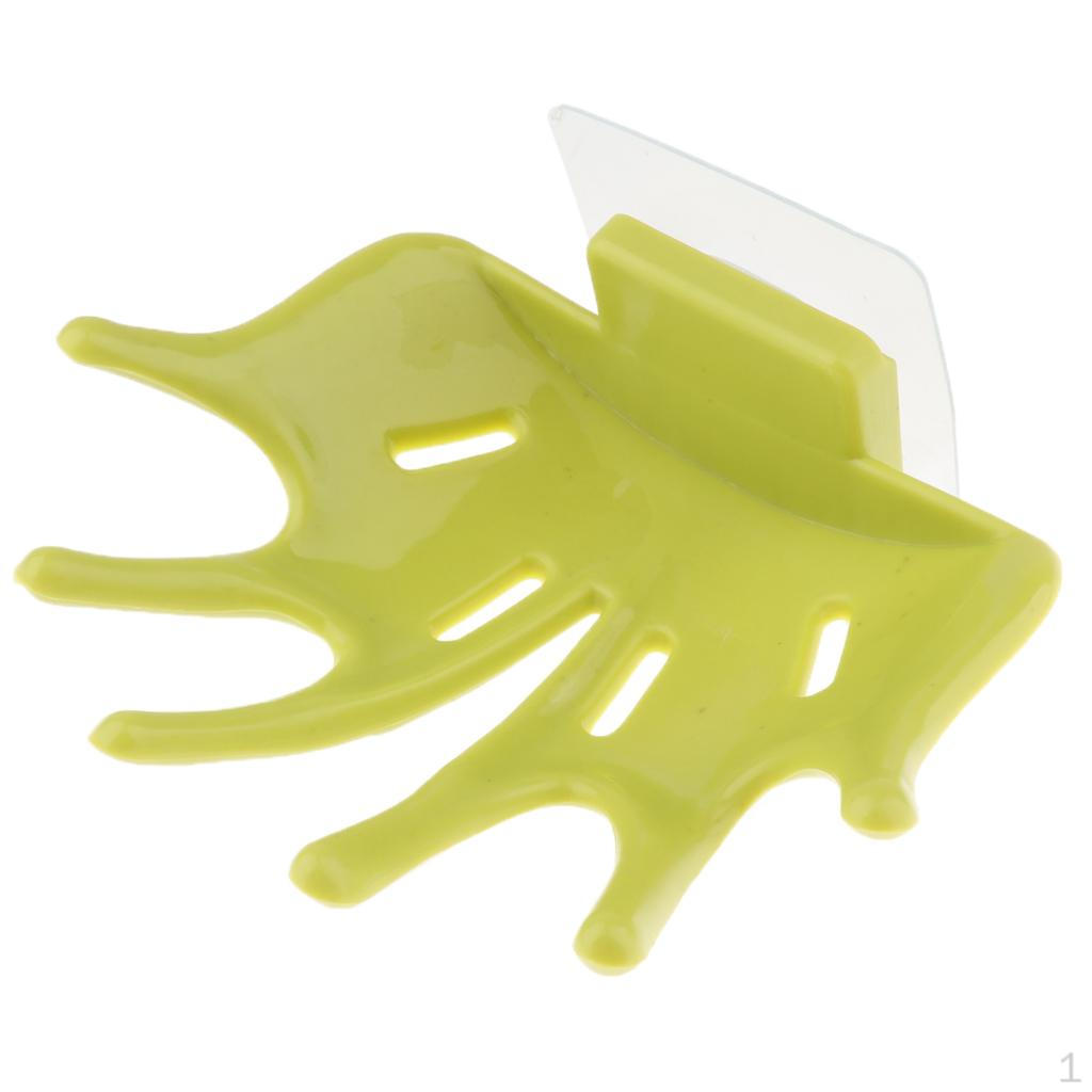 

Держатель для посуды, всасывающая пластина для хранения мыла в форме рук, ящик для хранения зелёный