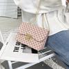 Women's Bag Summer Printing Plaid Corrugated Lock Chain Small Square Bag Single Shoulder Oblique Span Mobile Phone Bag