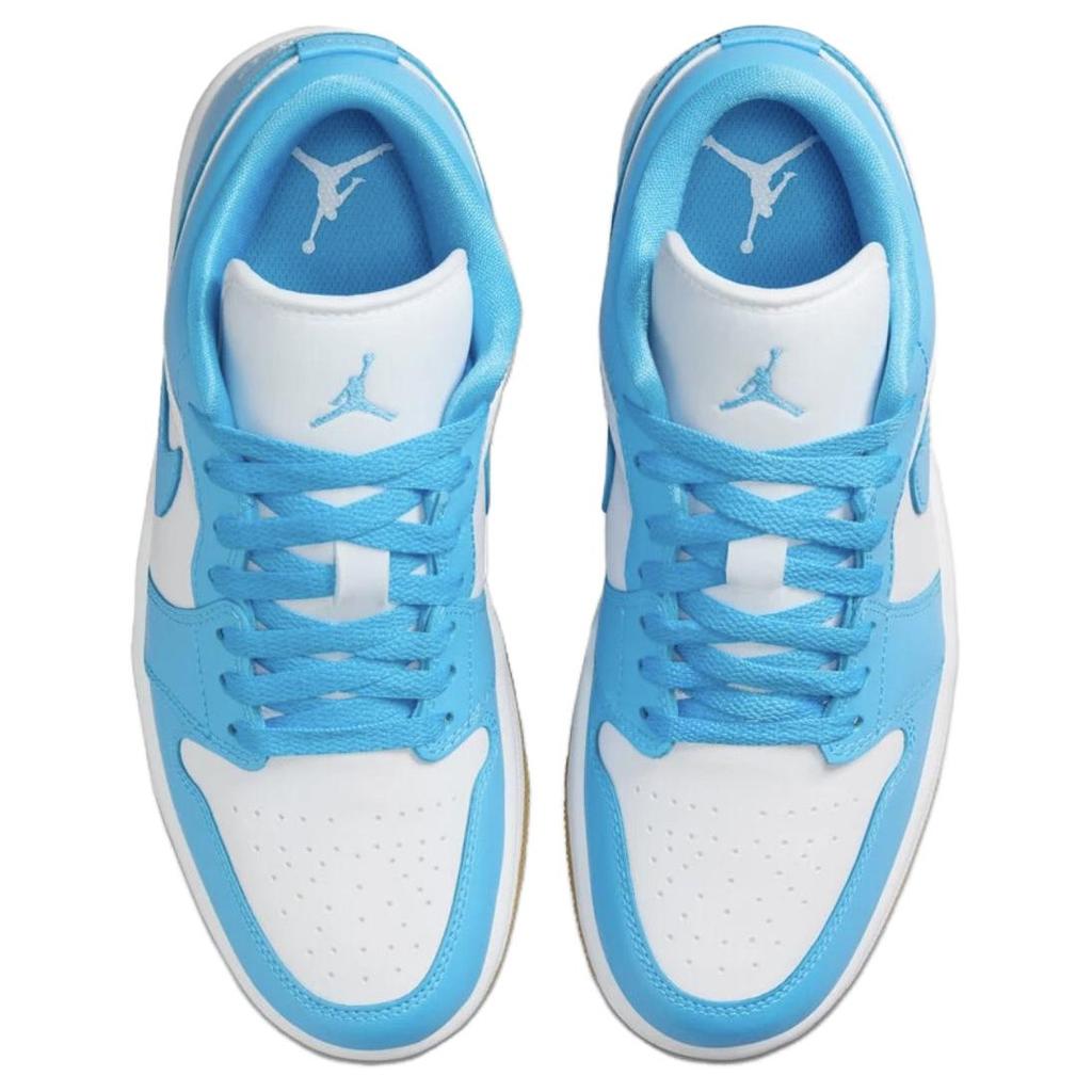 Jordan 1 Low White Gum Light Brown Dark Powder Blue Women's DC0774-104